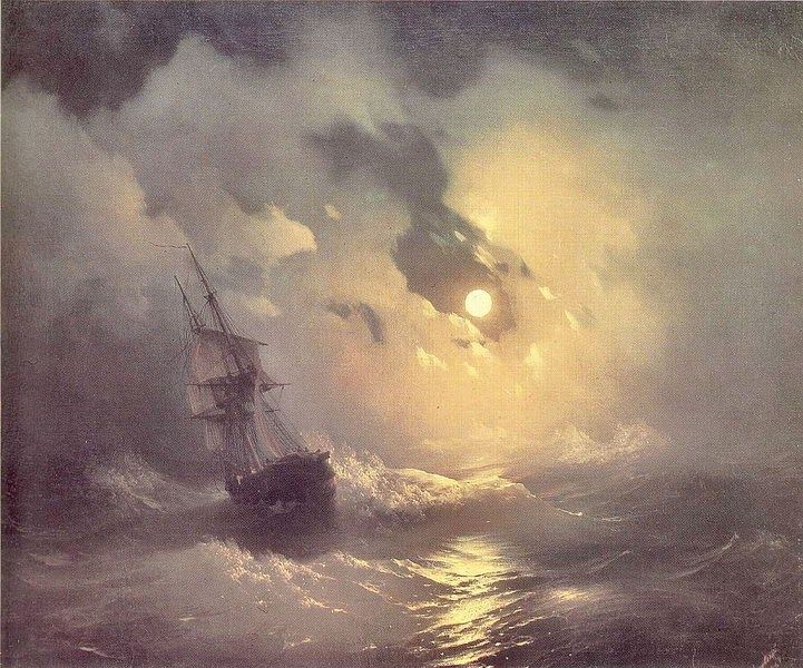 Ivan Constantinovich Aivazovsky Storm in the Sea at Night